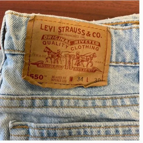 Men's Vintage 550 Relaxed Fit Tapered Leg USA Made - Picture 2 of 9